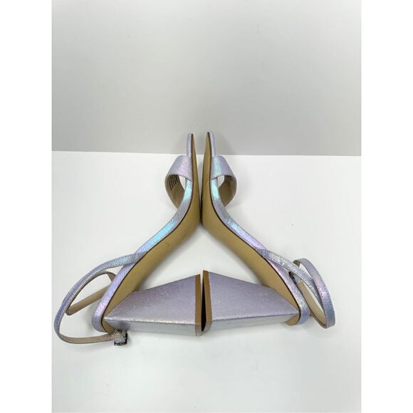 BP Sandals Womens Size 5 Lilac Parker Ankle Strap Chunky Triangular Heels - Picture 7 of 10